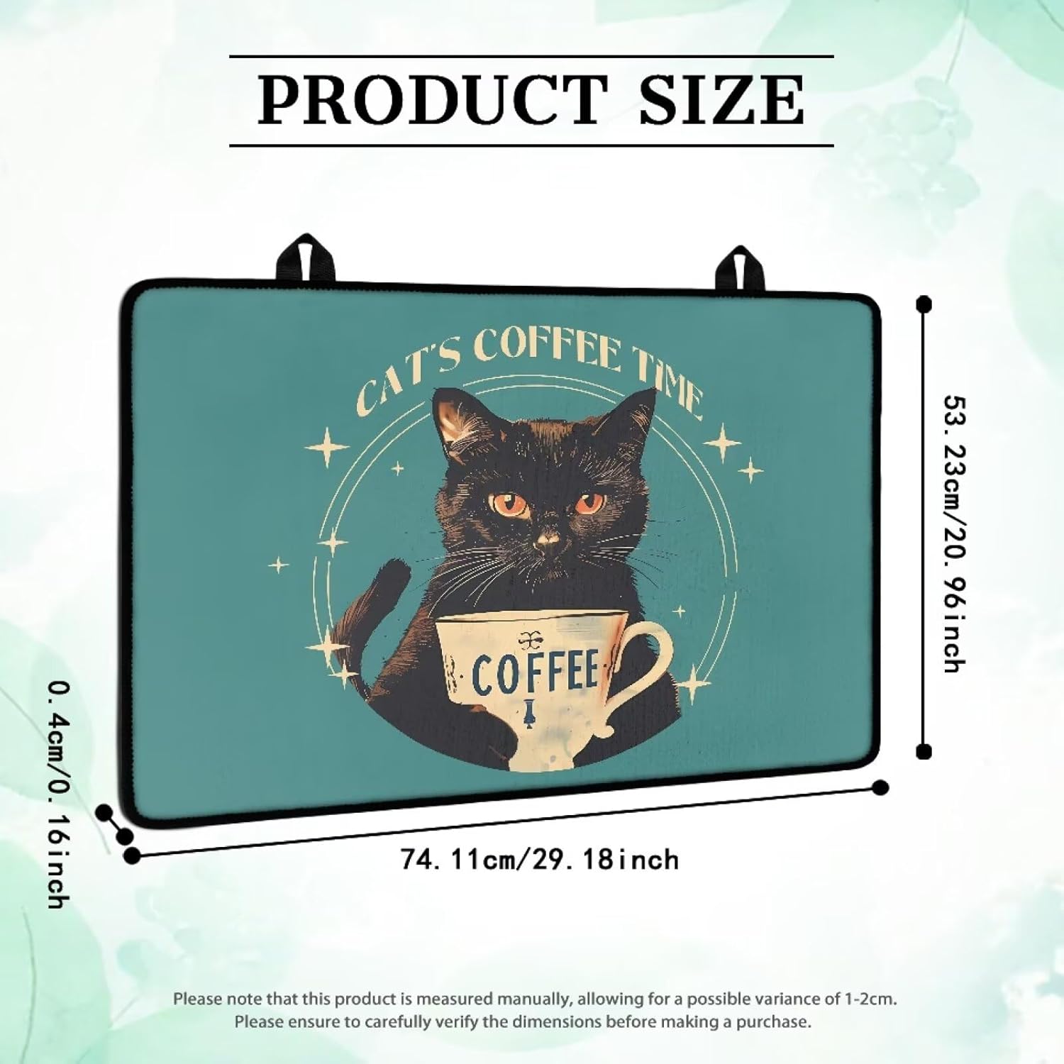 Stove Covers for Electric Stovetop Multipurpose Flat Top Stove Cover Mat Anti-Scratch Induction Cooktop Protector Cover with Rubber Backing, 29 x 21 Inch, Black Cat Coffee Time