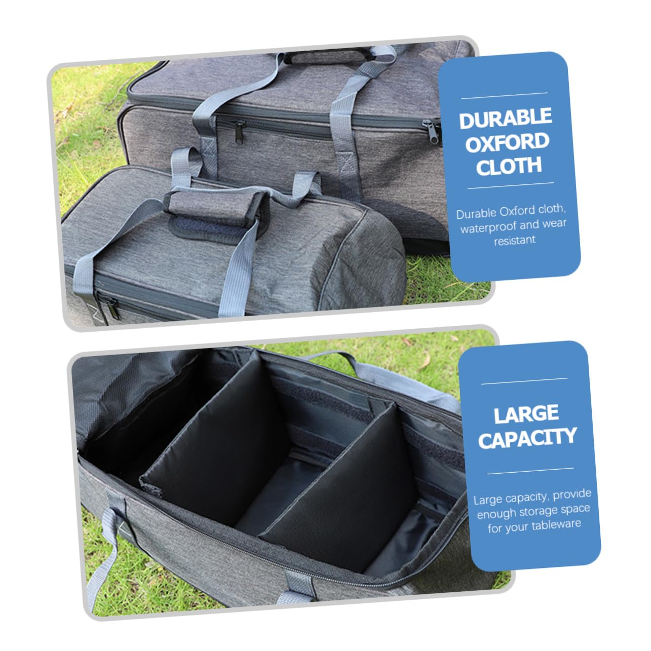 Bolsa para Utensilios Camping Oxford Resistente y Duradera Organizador Portátil para Ollas y Estufa con Asas Reforzadas y Gran Capacidad para Transporte al Aire