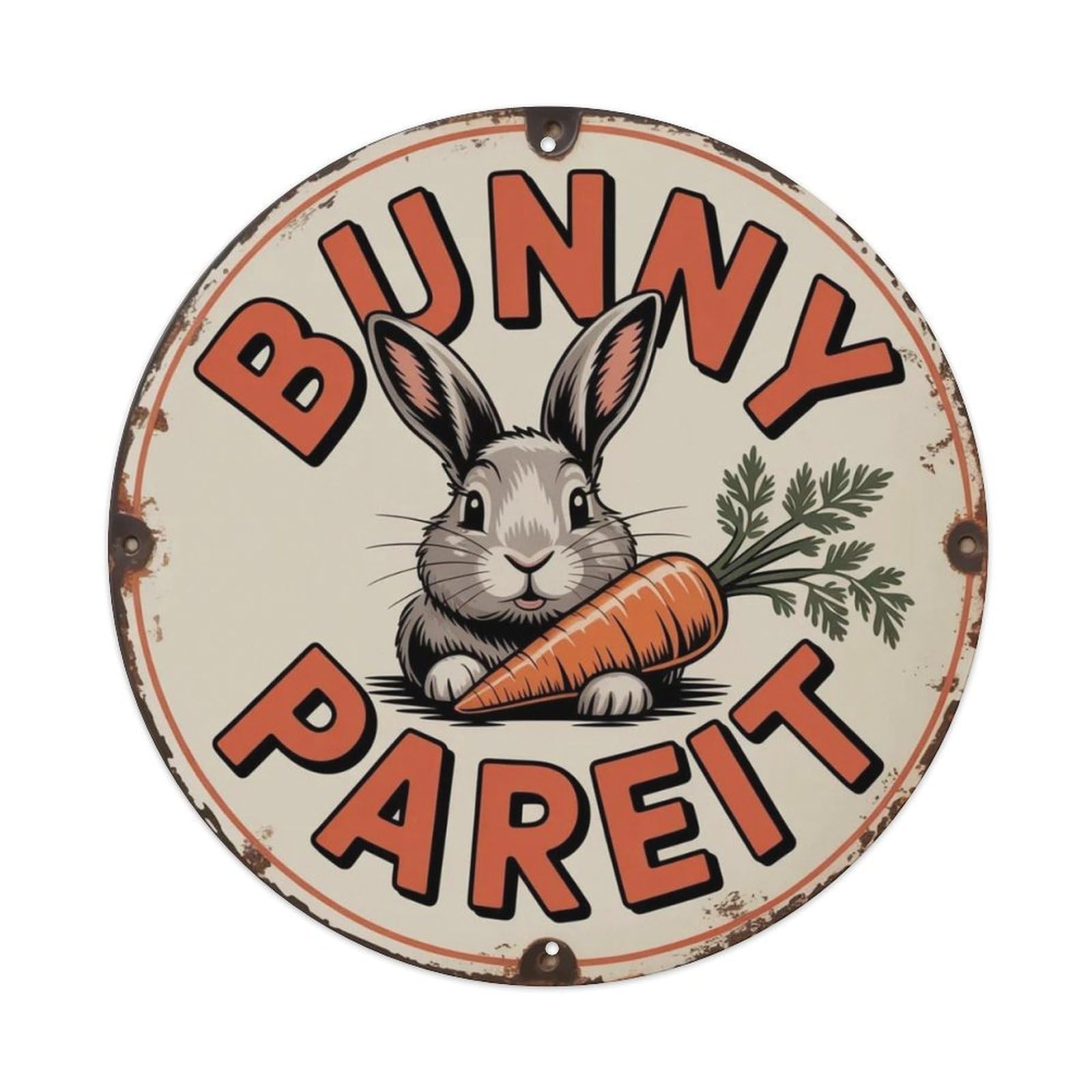Bunny Parent Metal Tin Sign Plaque