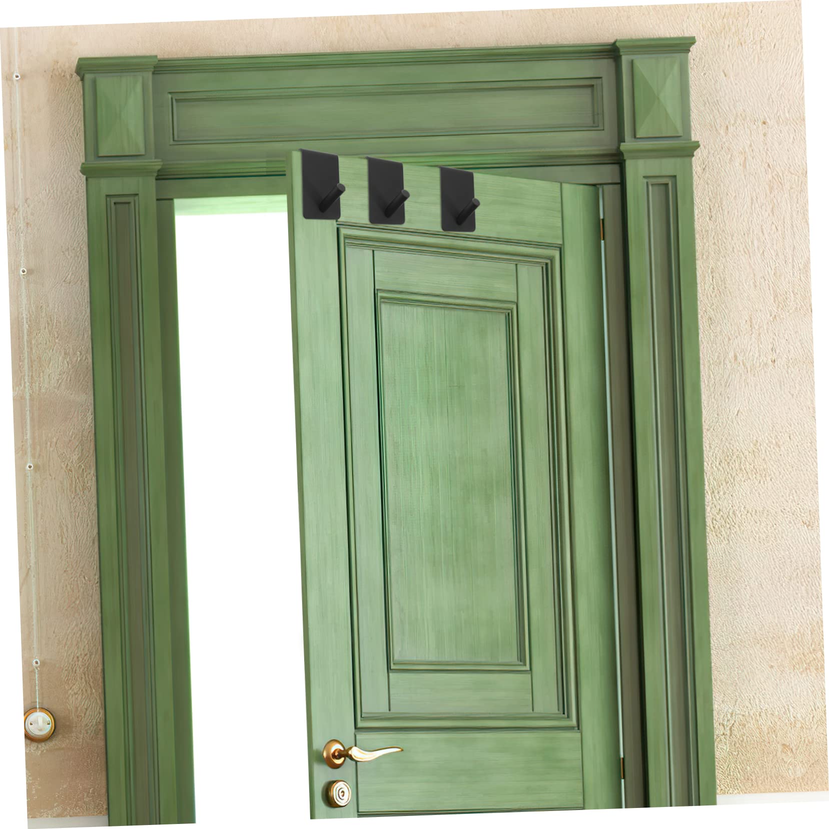 POPETPOP Glass Shower Door Hook Sponge Pads Anti-Slip No Drilling Hold Towels Coats