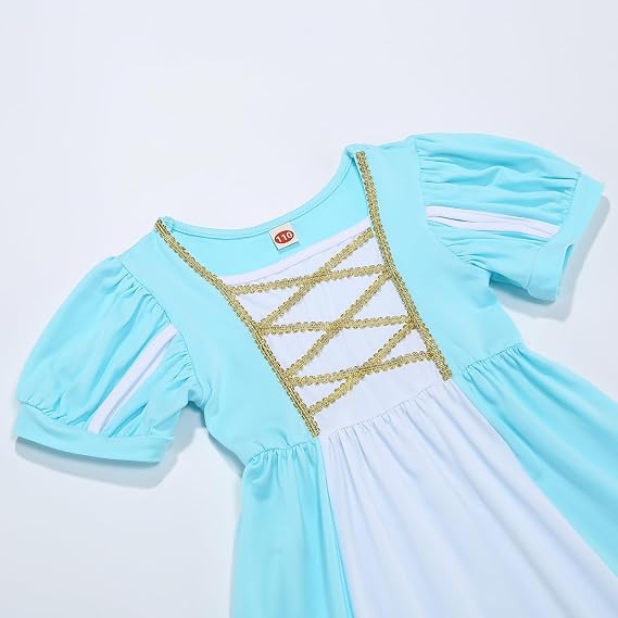 Girls Princess Dress Costume Halloween Cosplay Outfits Birthday Party Dress Up Clothes