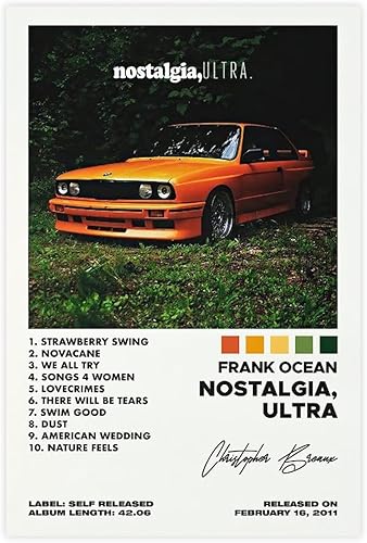 FUKITT Póster de Nostalgia Ultra para portada de álbum, póster en lienzo para decoración de pared, pinturas para sala de estar, dormitorio, estilo