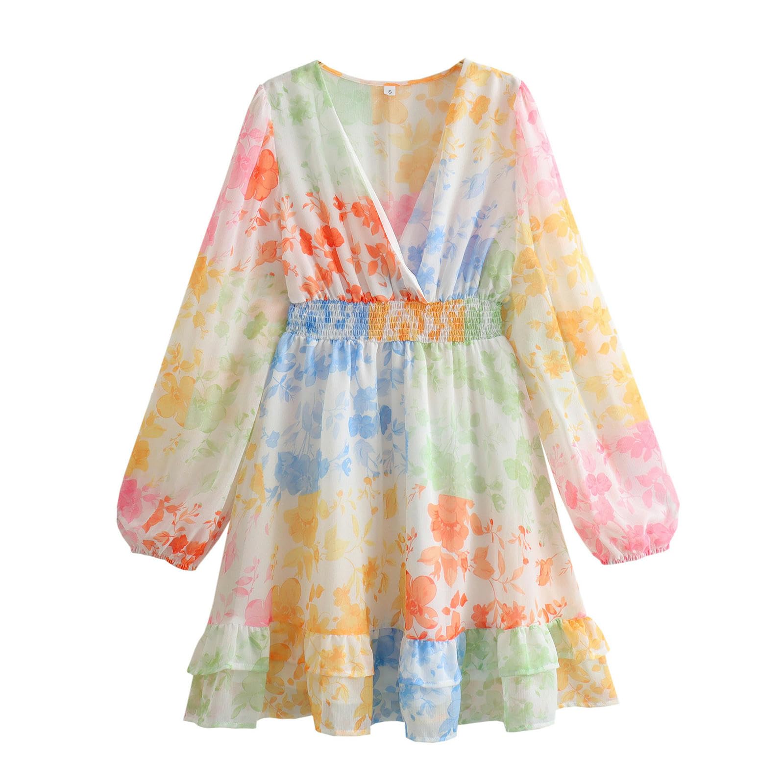Robe courte d'été en mousseline imprimée pour vos terrasses et soirées