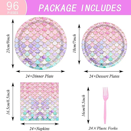 Miniatura 9 de 96 piezas de suministros de fiesta de dinosaurios incluyen platos de papel de cumpleaños de dinosaurio, tenedores, servilletas, juego de vajilla