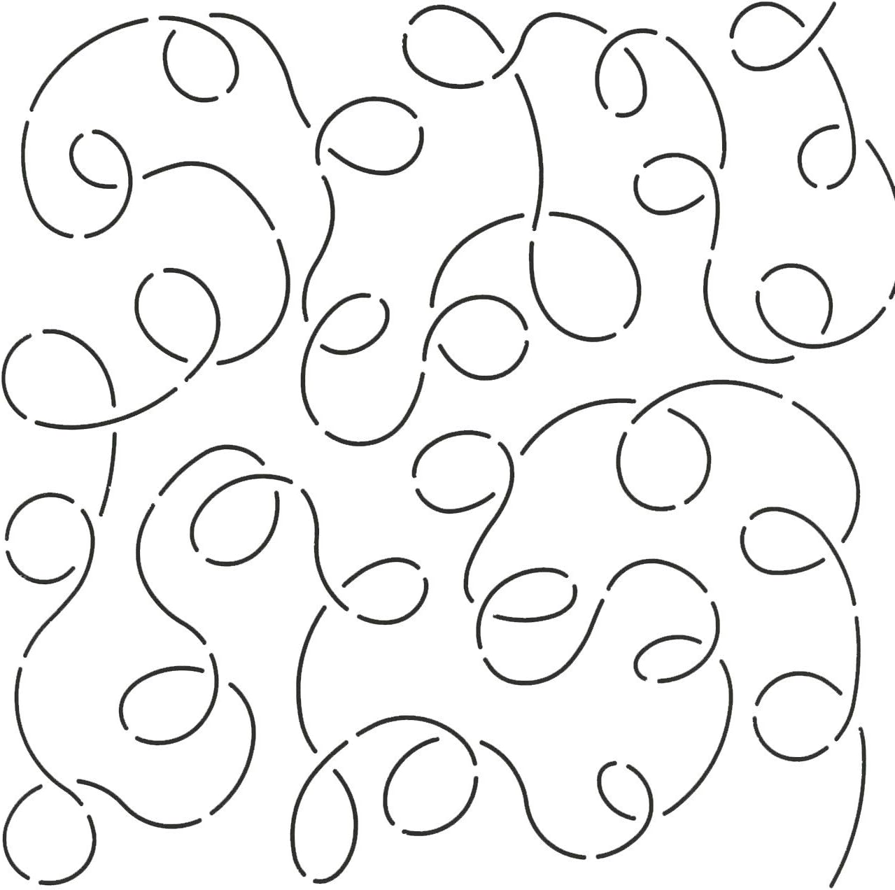 Large Loop Background Quilt Stencil, 11"