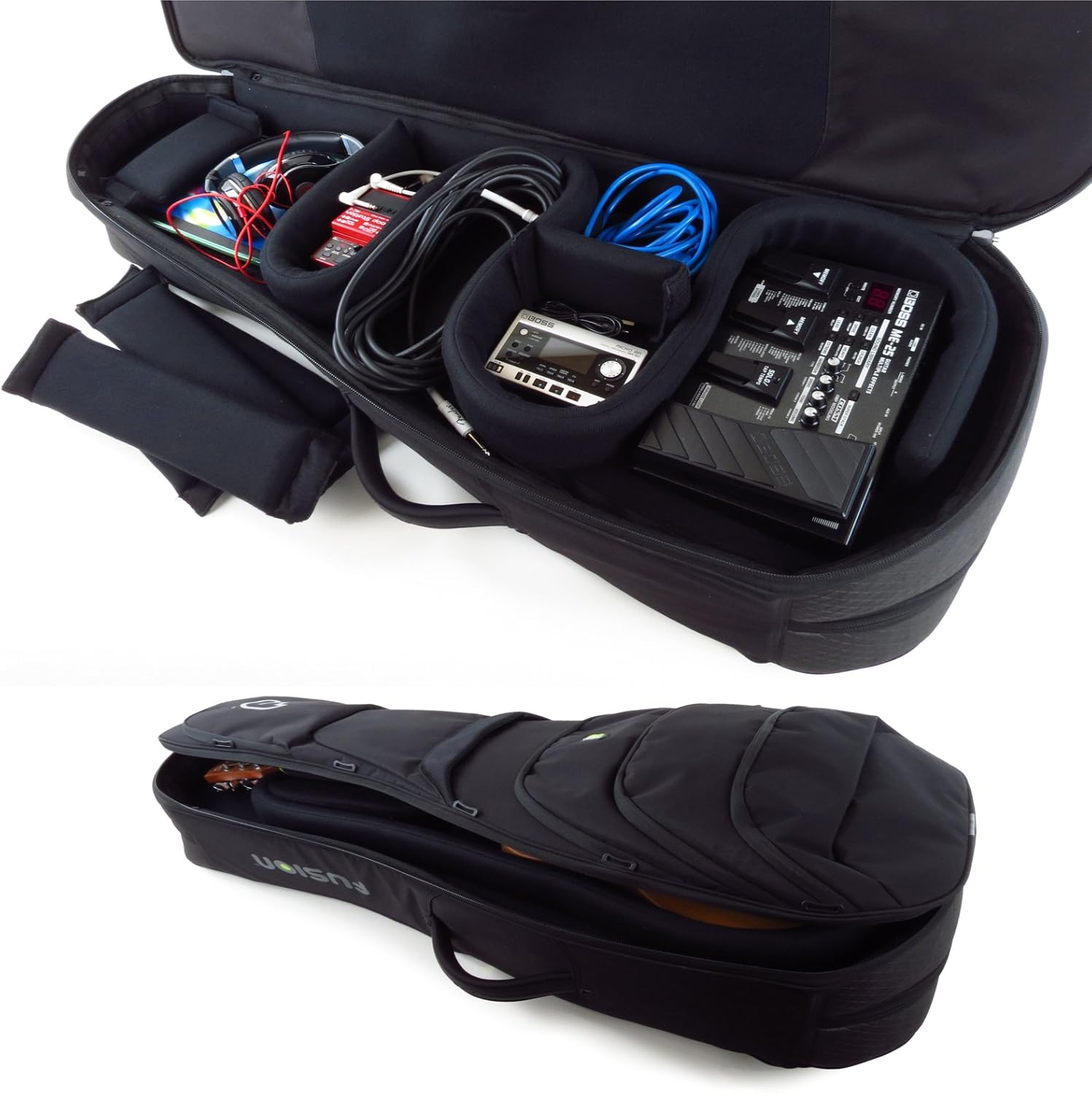 Flash Deals - 50% OFF Fusion FB-UG-05-BK Urban Series - Double Electric Gig Bag, Black/Blue