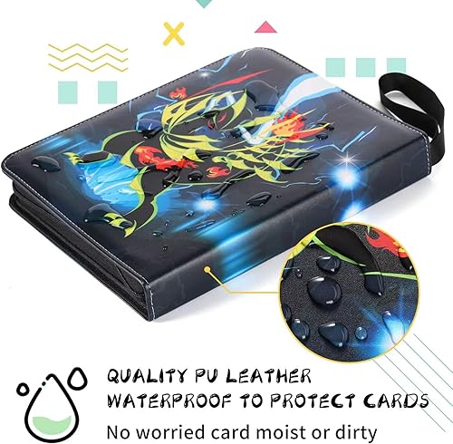 Miniatura 4 de 9-Pocket Card Binder with 50 Removable Sleeves - Holds 900 Cards - Portable Card Collector Album for TCG, Yugioh, MTG - Card Holder with Zipper -