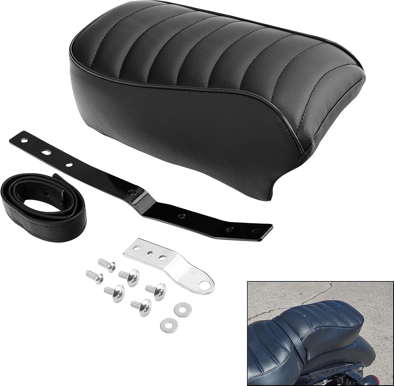 Green-L Black Rear Passenger Seat Fit for Harley Sportster Iron XL883 XL1200 2016-2022