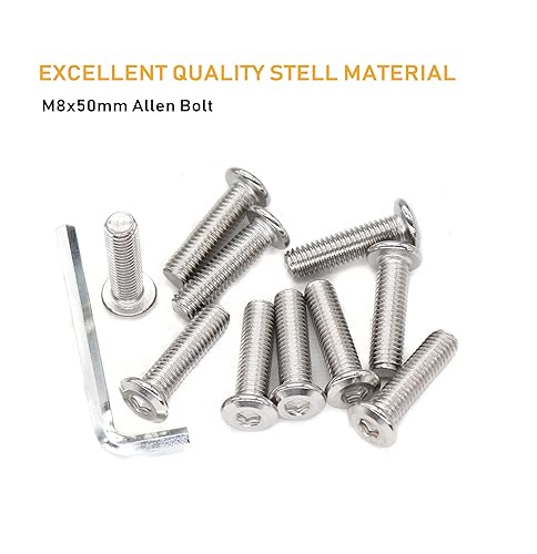 Miniatura 35 de binifiMux 10 unids M6 x 4.724 in Remache Avellanado Socket Cap Tornillos Tornillos Conexión 304 Acero Inoxidable