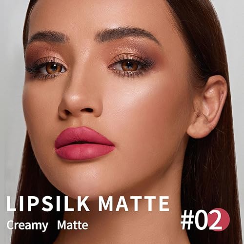 Vista 14 de Boobeen Lápiz labial mate, lápiz labial, lápiz labial mate terciopelo cremoso, cobertura completa, alto pigmento, impermeable, no se decolora, tinte