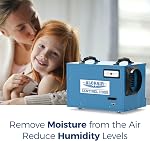 ALORAIR Commercial Déshumidificateur 113 Pince, avec tuyau d'évacuation pour les espaces de crawl, sous-sols, unité de dommages à l'eau de l'industrie, compact, portable, dégel automatique, démarrage mémoire, 6 Années de garantie, Sentinelle HD55