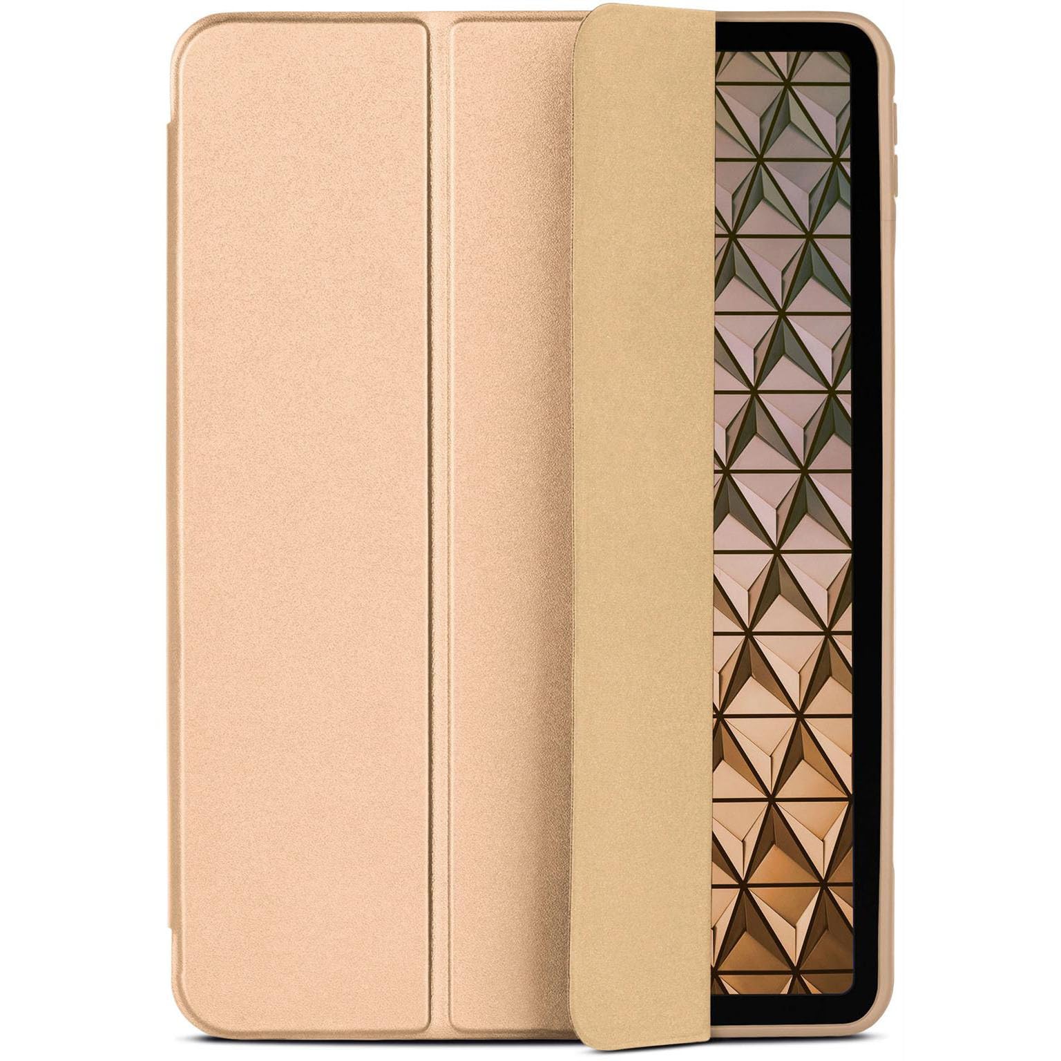 ONEFLOW Hülle für iPad Pro 11 (2018-2022) Schutzhülle ultradünn mit Ständer, Cover mit Auto Schlaf/Wach Funktion, Flip Case mit Magnet Standfunktion, Folio PU Leder Case, Gold