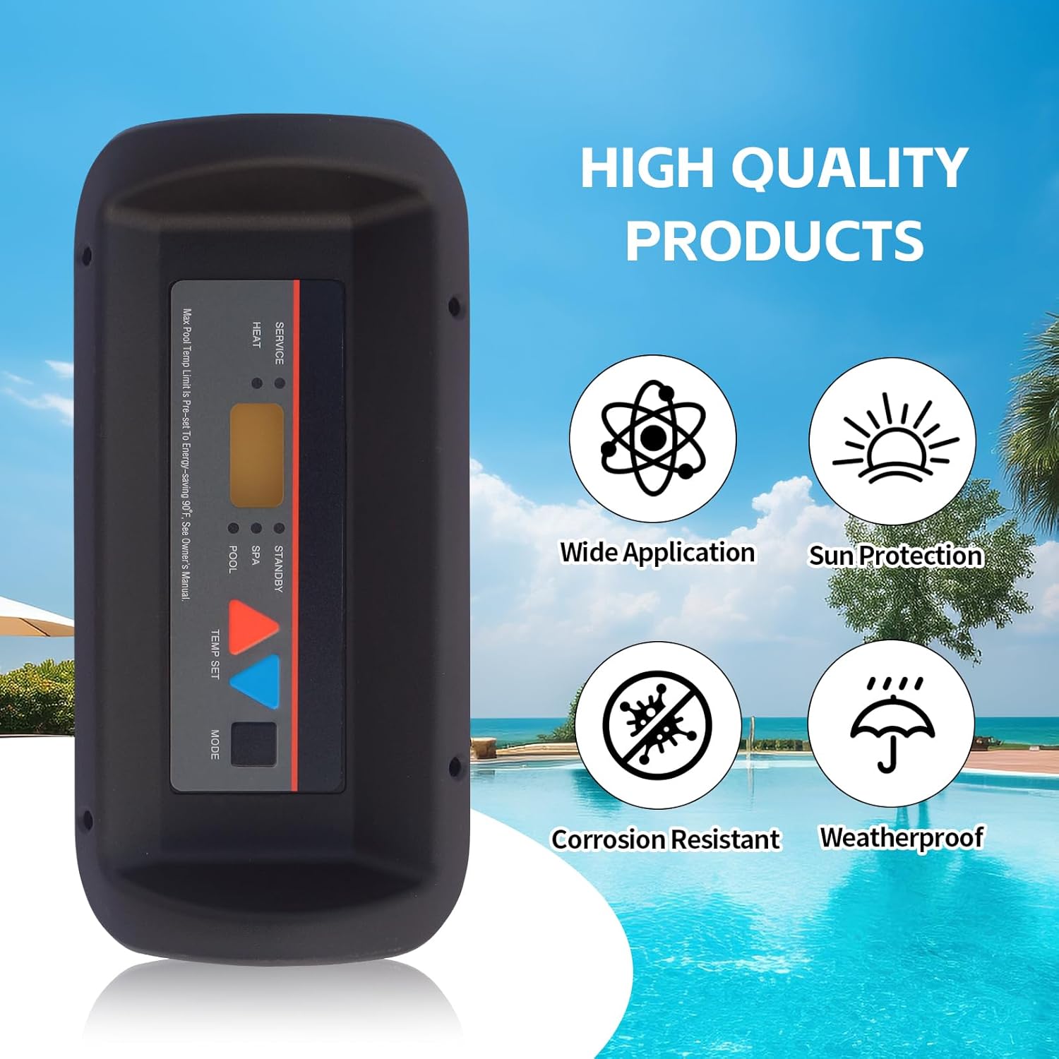 Upgraded FDXLBKP1930 Bezel and Keypad Assembly - Fit for Hayward Universal H-Series Low NOX Pool Heater H150FDN H200FDN H250FDN H300FDN H350FDN H400FDN H150FDP H200FDP H250FDP H300FDP H350FDP H400FDP.