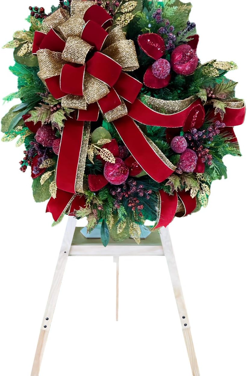 Pro Bow The Stand - Professional Fully Adjustable Wreath Stand for Comfortable and Easy Wreath Making