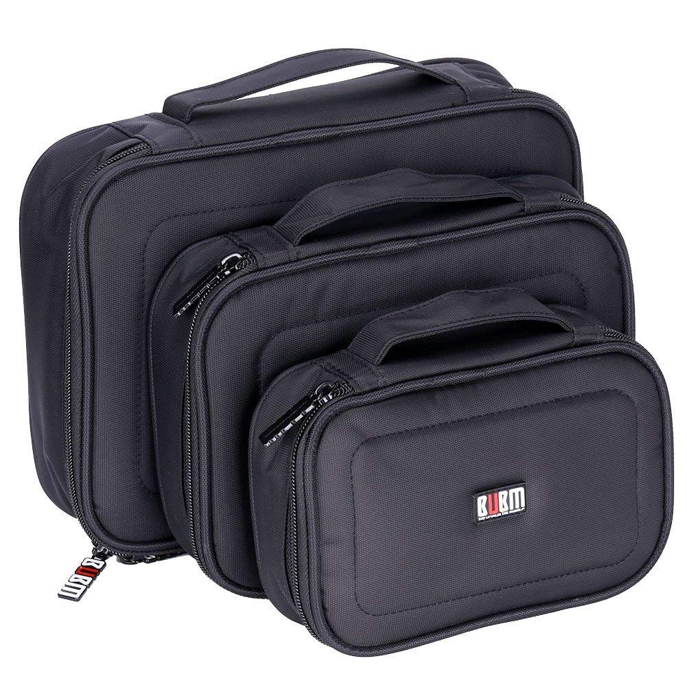 BUBM 3 x ACCESSORIO DI FUNZIONI MULTIPLI CONSERVAZIONE CARRY BAG CASE Cavo USB Memory Card Cavo di Alimentazione Batteria di Stoccaggio Custodia del Disco del Disco Mobile