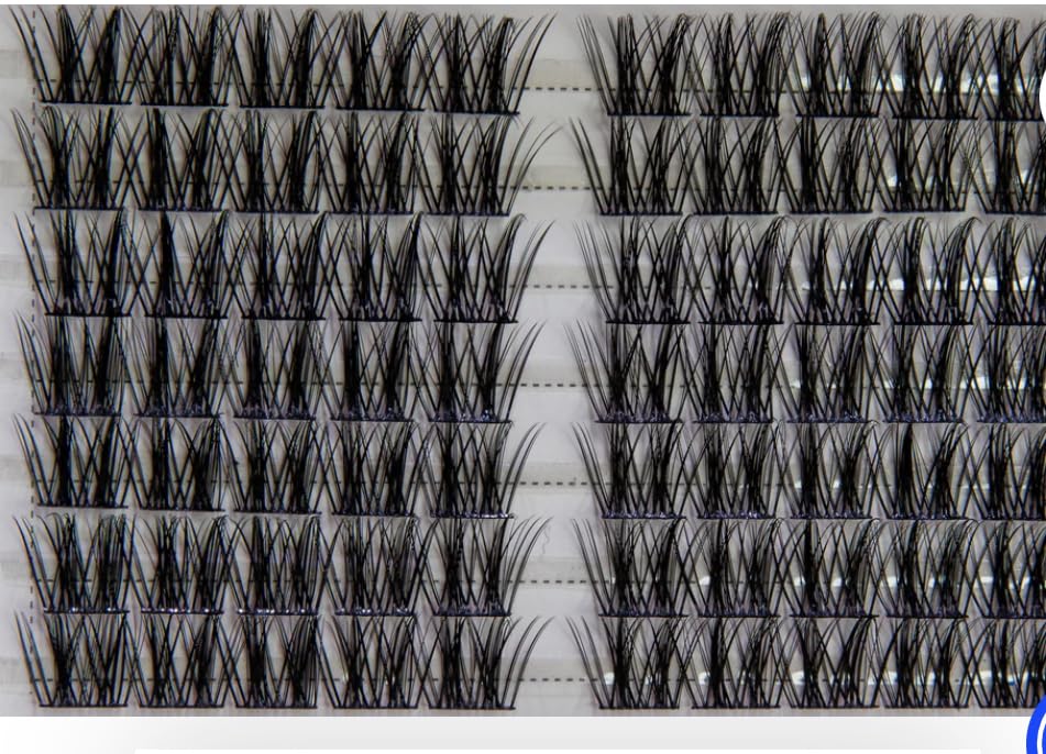 DIY Eyelash Extension Kit, Individual Lash Clusters, Professional Application Tools, Black