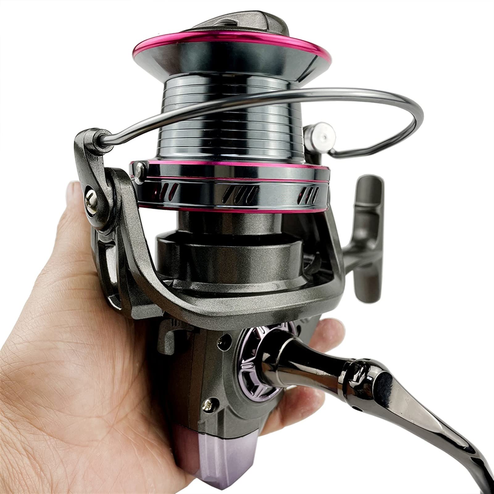 Carretes de Pesca Carrete de Hilado de Pesca 12 + 1BB 9000/10000/12000 20kg-30kg Power Agua de mar/Carrete de Metal de Agua Dulce (Spool Capacity : 9000 Series)