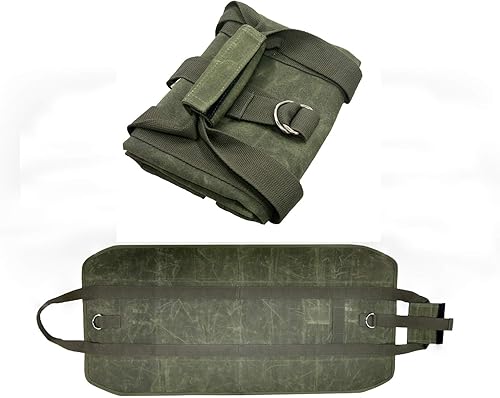 Miniatura 3 de Portador de leña, Bolsa de lona resistente, Gran registro encerado portador Bolsas de mano para chimenea troncos de leña Accesorios de estufa de