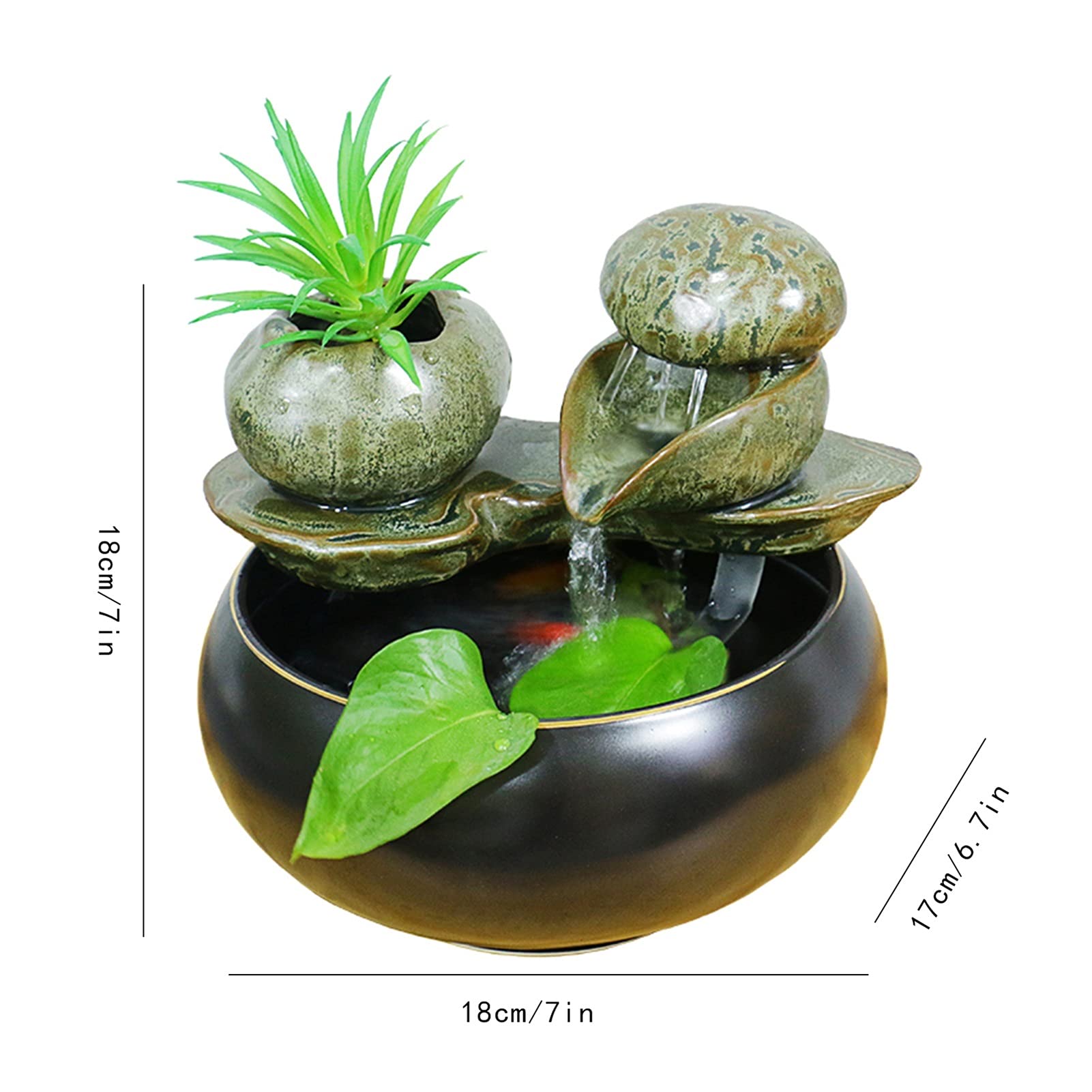 Fuente De Sobremesa Fuente De Sobremesa Fuente De Cascada Escritorio Pequeño Acuario Decoraciones Hogar Sala De Estar Mesa De Té Mueble De TV Decoraciones Fuente De