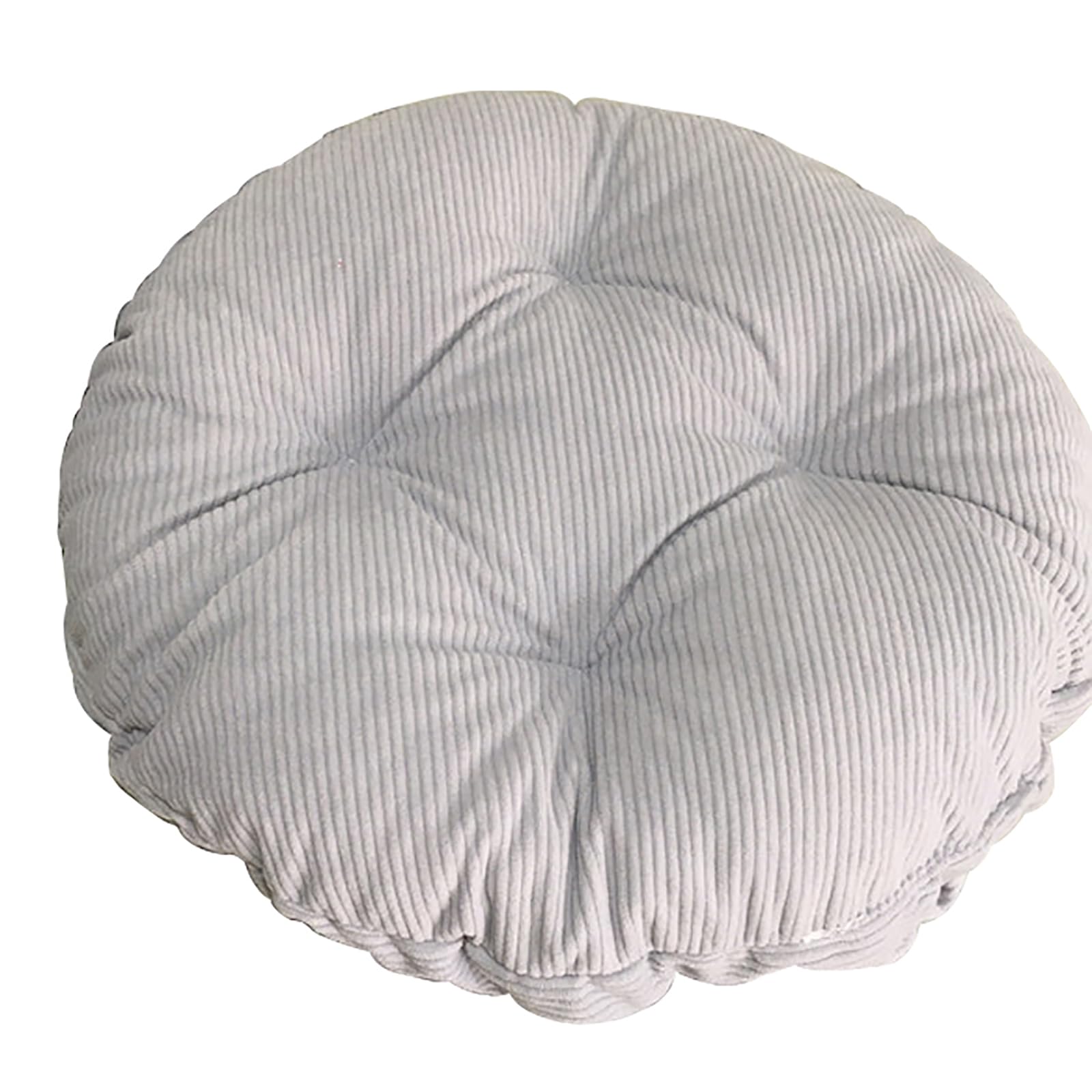 Round Seat Cushion, Super Soft Thicken Chair Cushion Solid Color Dining Chair Pads Overstuffed Cushion Pad for Home Office Kitchen Patio Furniture(Diameter:25cm(10inch), Light gray)