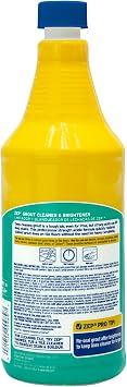 Zep Grout Cleaner and Brightener - 32 Ounce (1 Bottle) - ZU104632 - Deep Cleaning Formula Removes Old Stains From Grout