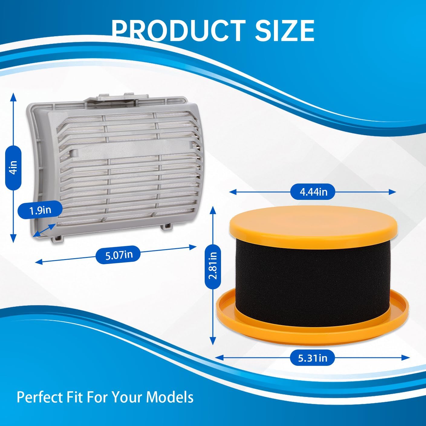 Replacement Filters Compatible with Hoover MAXLife Elite Swivel Vacuum Cleaner - UH75150, UH75110, UH75100, UH75240, UH75140 Compare to Part AH44200 & 440014853-2 Pre-Motor Filters+2 Exhaust Filters