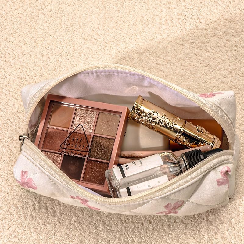 Image of Carry bloom Pencil Pouch Cute Pencil Case for Girls Aesthetic Pencil Bag with Zipper Pen Cases School Supplies Makeup Bag (butterfly pink)