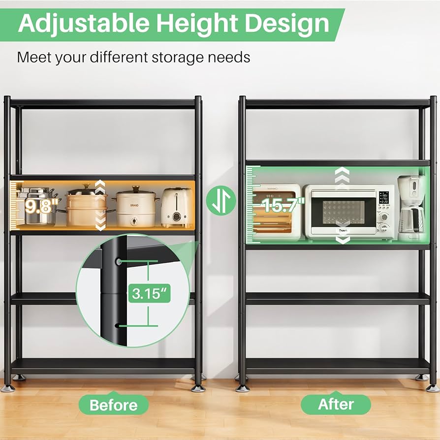 ShelF Tech System スチールラック 5段 H195W121D46 Hi-Tech™ Standard Metal Shelving - Open | Hallowell