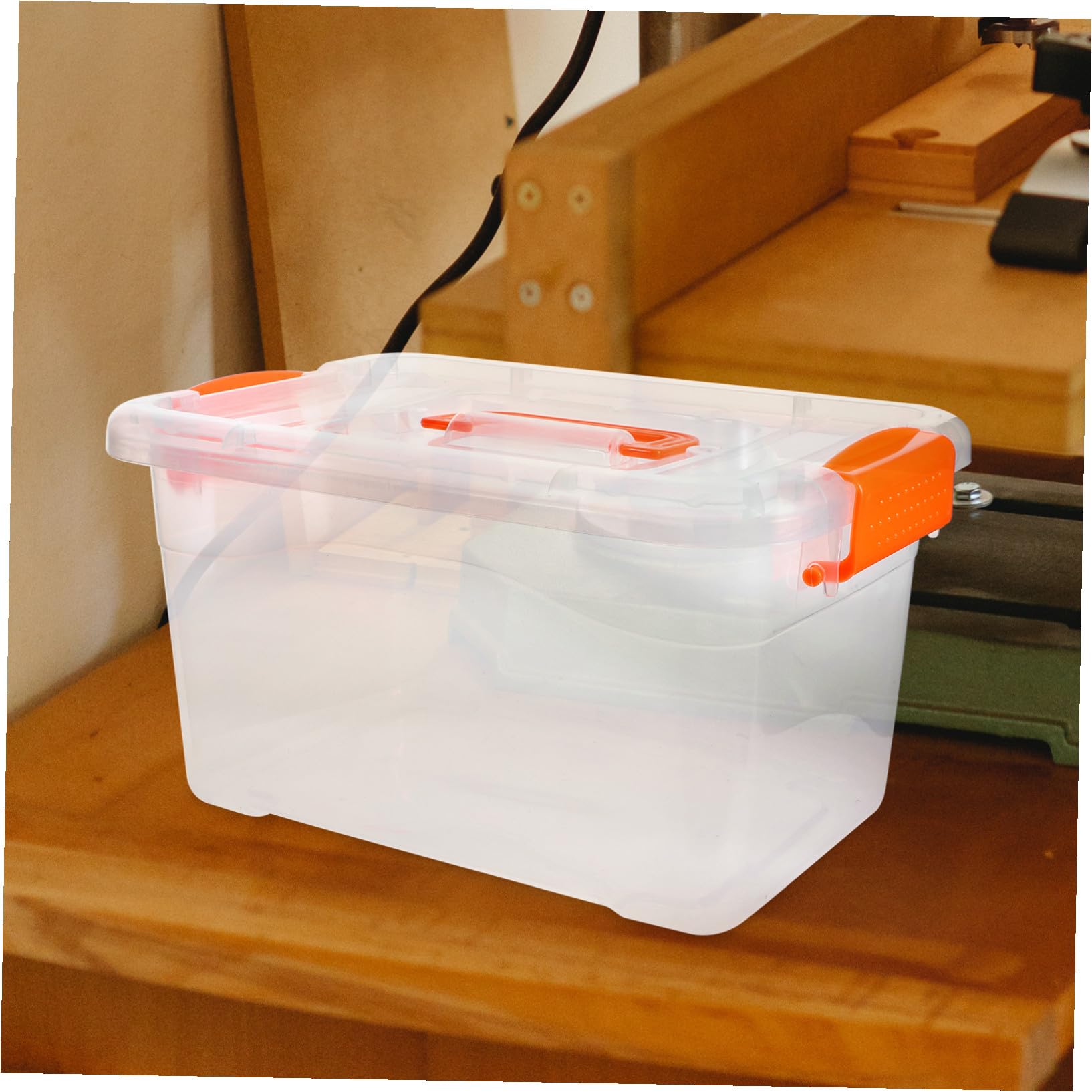 Mikikit Cajas de Almacenamiento Transparentes Grandes 3 Litros Tapa y Asa, Plástico Resistente, Portátiles y Apilables para Hogar y Cocina, Set de 6 Unidades para Organización Diaria
