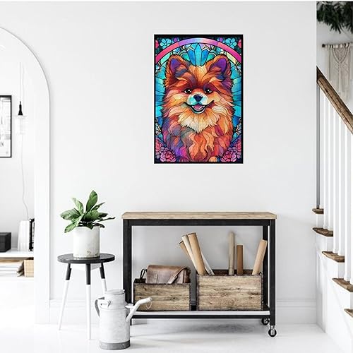 Miniatura 6 de Pomeranian Dogs Lovers - Rompecabezas de madera de 1000 piezas de pintura artística para niños y adultos, cumpleaños, día de la madre, día del