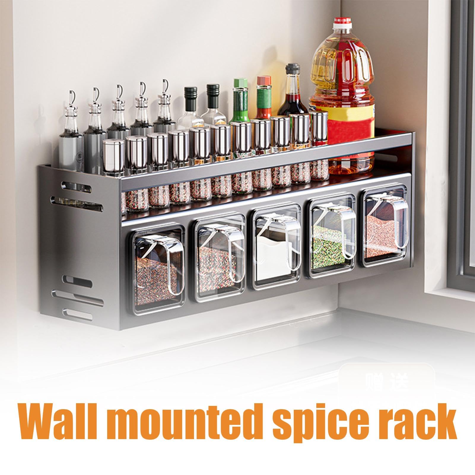 調味料収納ラック - おしゃれで実用的なキッチンオーガナイザー 楽天市場】◇ 楽天1位 ◇【特典付き】[ 前が開く 隠せる調味料ラック