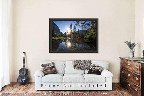 Miniatura 9 de Nature Photography Print (Not Framed) Picture of Sun Reflection in Merced River on Peaceful Morning in Yosemite National Park California Wall Art