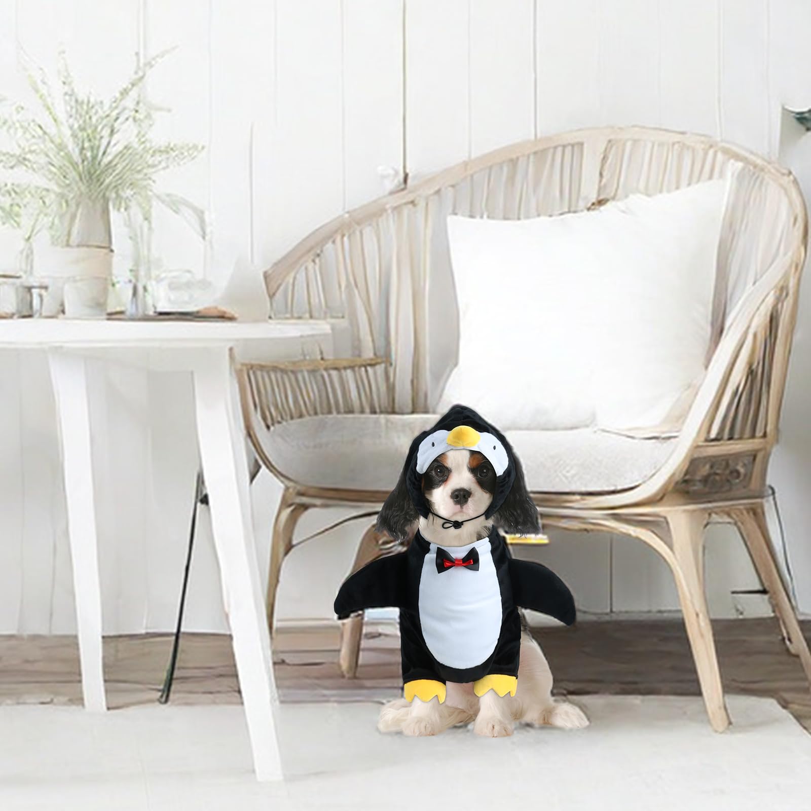 HOTUMN Disfraz de pingüino para perro, disfraz de Halloween, lindo y divertido, disfraz suave para perro, cosplay, Halloween, Navidad, fiesta, gato, cachorro (XS)