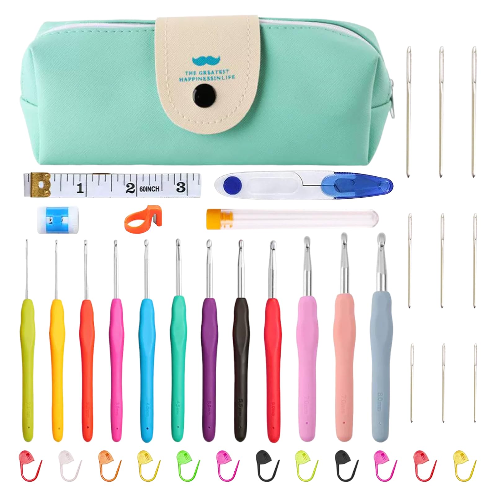 Amazon | YONGDING かぎ針セット 編み針 かぎ針編みキット 毛糸針