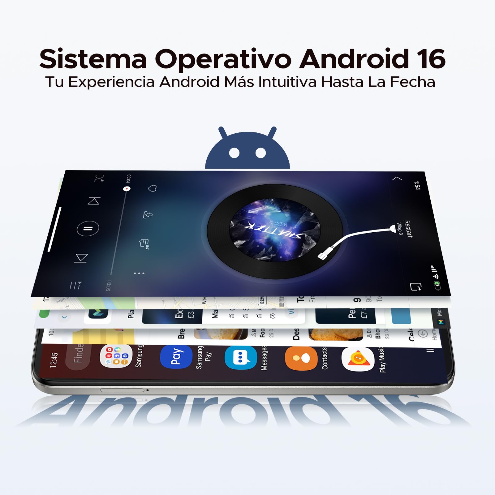 NOTE56PRO Android 16 Telefono Movil Libres, 6150mAh 32GB+128GB/2TB Smartphone, Octa Core Telefonos Moviles HD+ 6,56", Cámara 13MP+8MP Teléfono Móvil, Gemini AI/Dual SIM/Face ID/Widevine L1