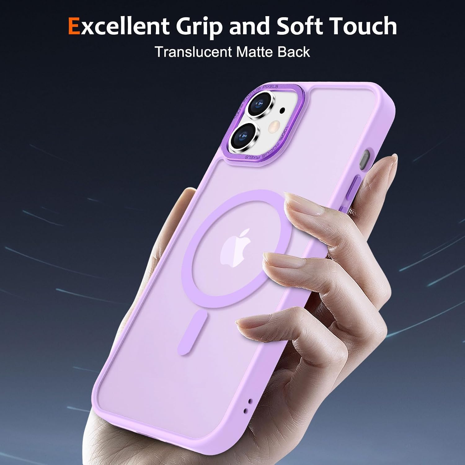 Anuck Case for iPhone 11 Case Magnetic Phone Case Compatible with MagSafe, Soft TPU Bumper Hard Translucent Matte Back Slim Fit Shockproof Protective Cover for Men Women Girls - Light Purple thumbnail