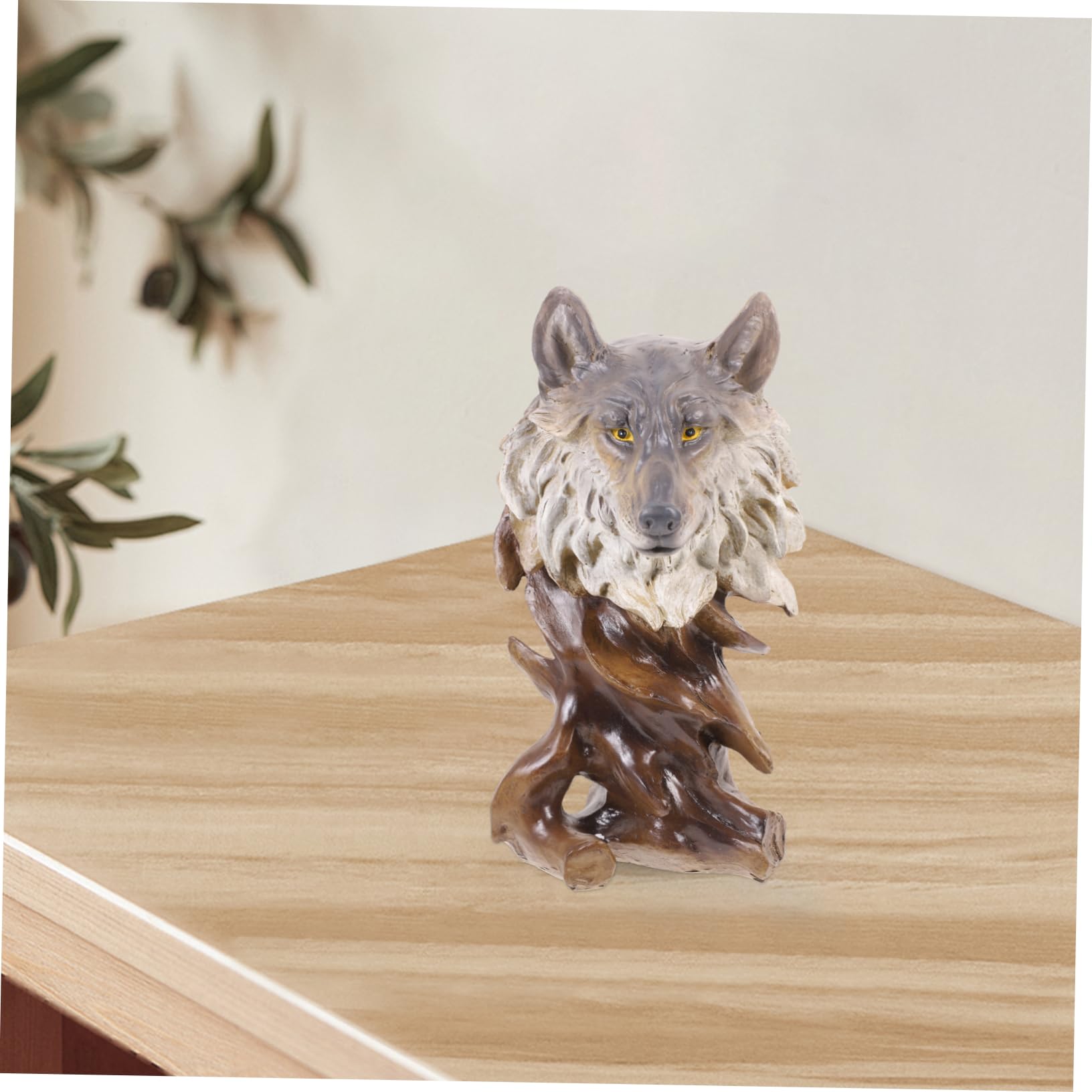 1pieza Escultura De Cabeza De Resina Adorno De Escritorio Creativo para Decoración del Hogar y Oficina Figura Artística De Animal Única y Detallada