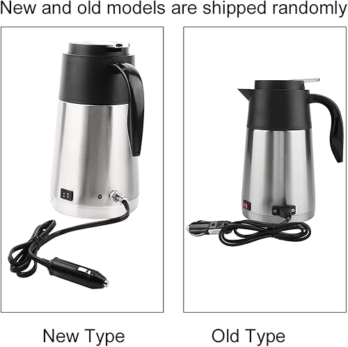 Miniatura 9 de Hervidores eléctricos de 44.0 fl oz/44 oz para automóvil, hervidor eléctrico de viaje de acero inoxidable, taza de agua calentada, adecuada para