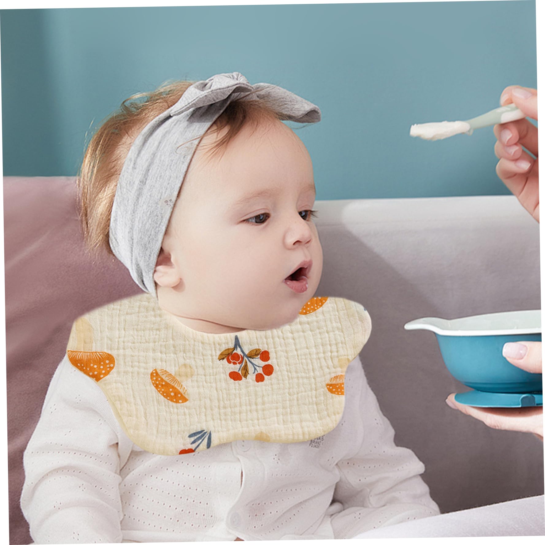 Baby Bibs Absorbants Rapide Dry Mignon 7pcs pour baver et dentition avec clichés réglables Unisexe