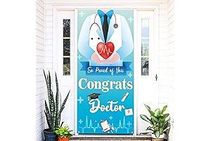 Congratulations Doctor Door Banner - Doctor Graduation Decorations