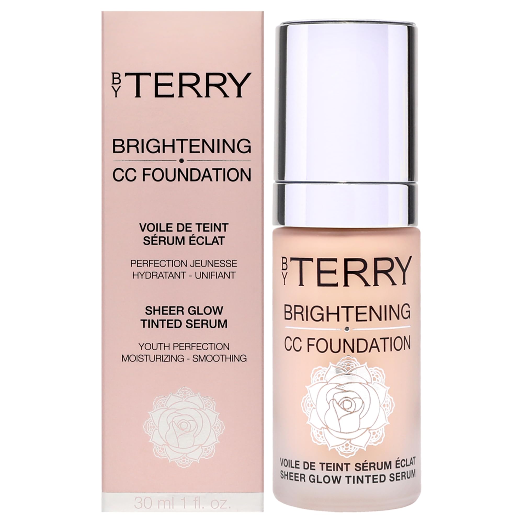 By Terry Brightening CC Foundation, Hydrating Serum Foundation, Ultra-Sheer Finish, Vegan & Cruelty Free, 2C Light Cool