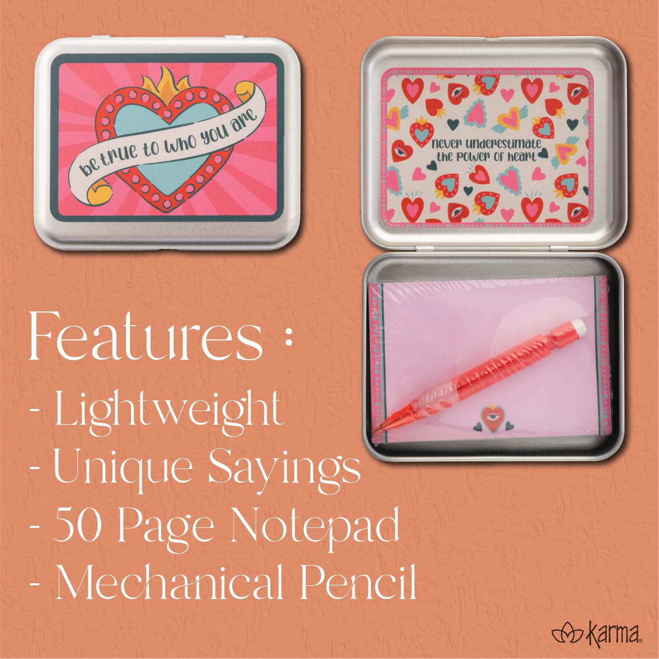 Karma Sentiment Prayer Box – Encouraging Notes Box With Notepad & Pencil For Wishes & Gratitude - View #6