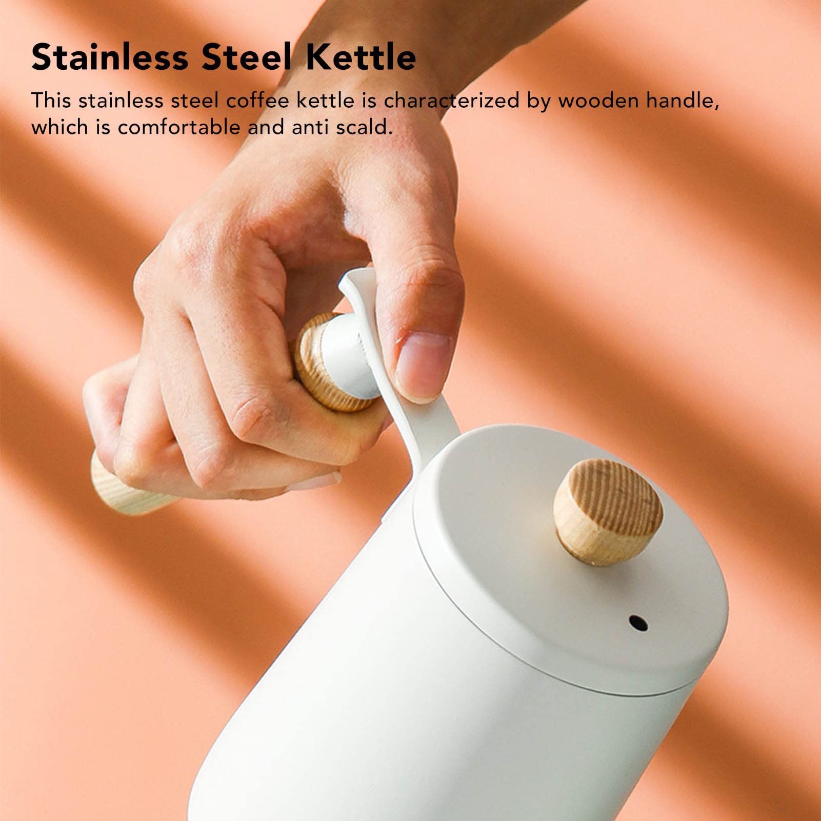 TOYANDONA Bouilloire En Acier Inoxydable 1,05 L Poignée Anti-brûlure