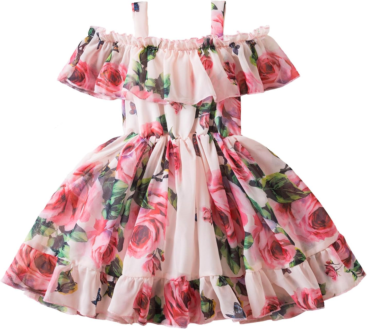 Baby Girls Tulle Tutu Dress Butterfly Summer Sleeveless Dress Size 6M-6T