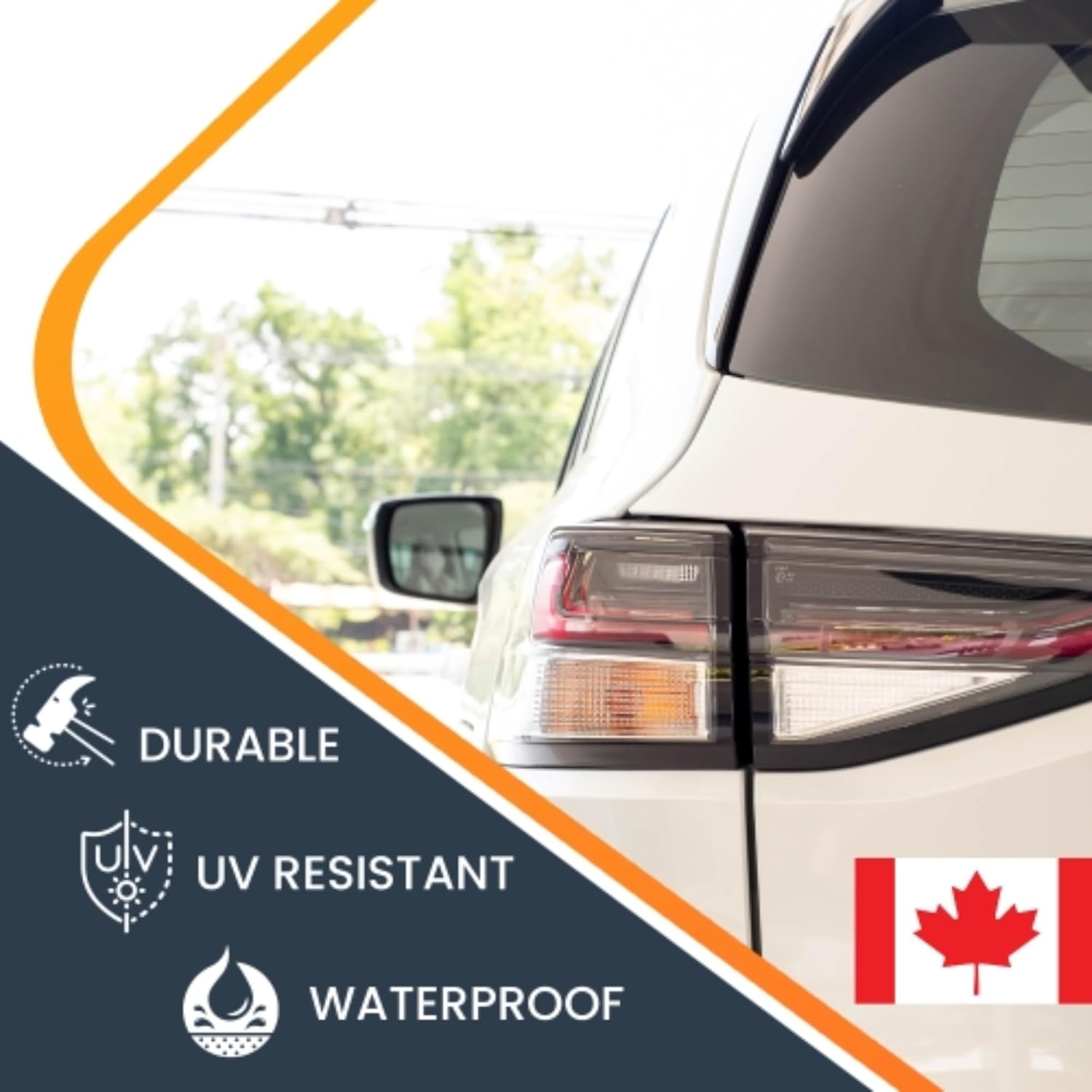 Magnet Me Up カナダ国旗マグネットデカール、3x5インチ、レッドとホワイト、高耐久自動車用磁気ビニール 車、トラック、S