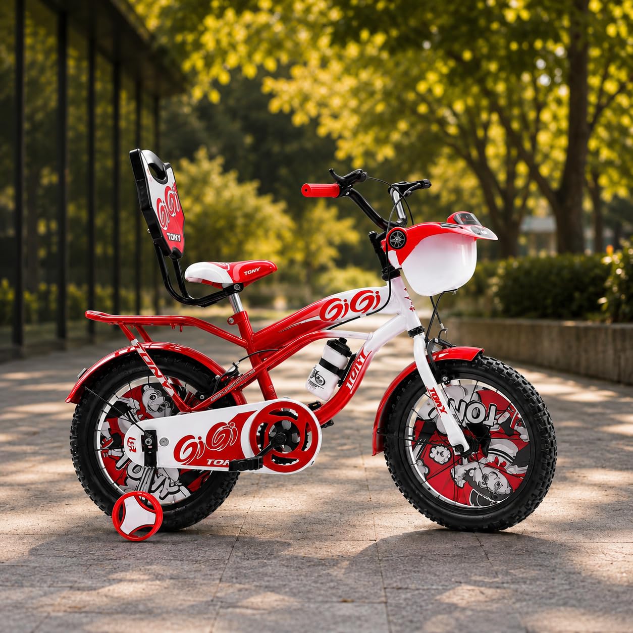 RAW Bicycles Sports Gigi - 14T BMX Single Speed Cycle for Kids 3-5 Years | Red & White | Tubeless Tyres | Easy Assembly-image-44