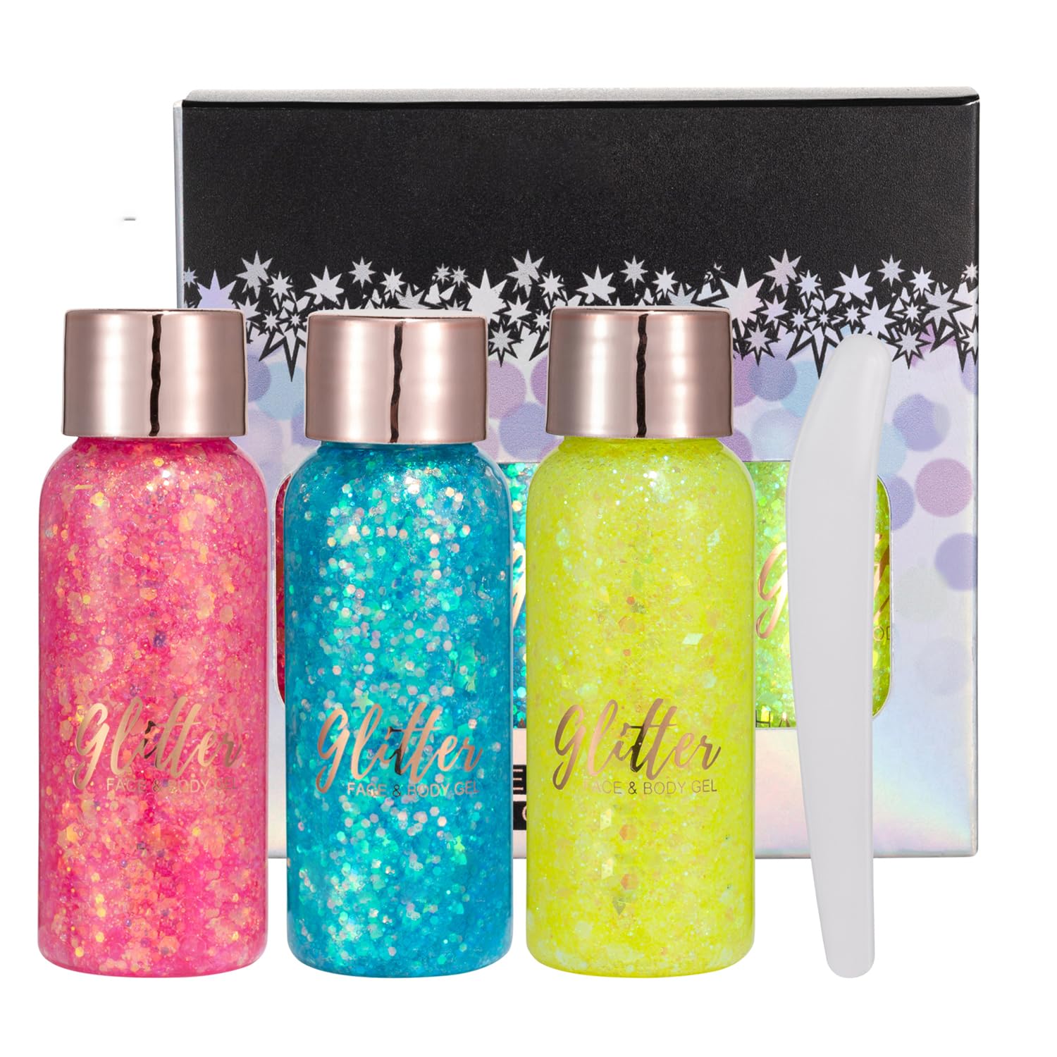 Cekiny Mermaid Chunky Glitter Liquid cienie do powiek, brokat, żel do ciała, festiwal, brokat, kosmetyki, twarz, paznokcie, makijaż, długie kolory, 30 g (zestaw B)