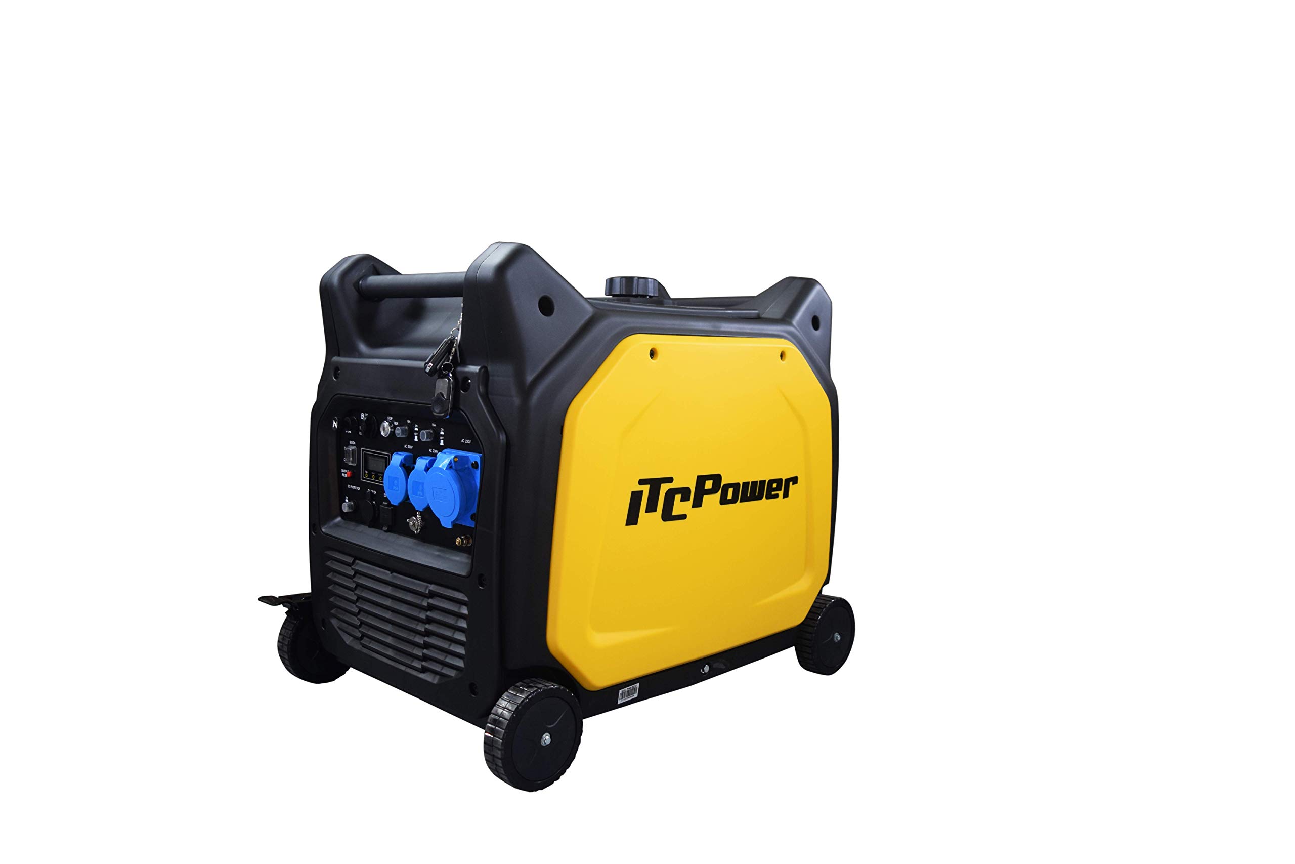 ITCPower Generador Inverter Gasolina 6500W Silencioso Profesional 230V - Generador Eléctrico con Arranque Eléctrico Compatible ATS para Emergencias - Generador Potente Seguro Electrónica