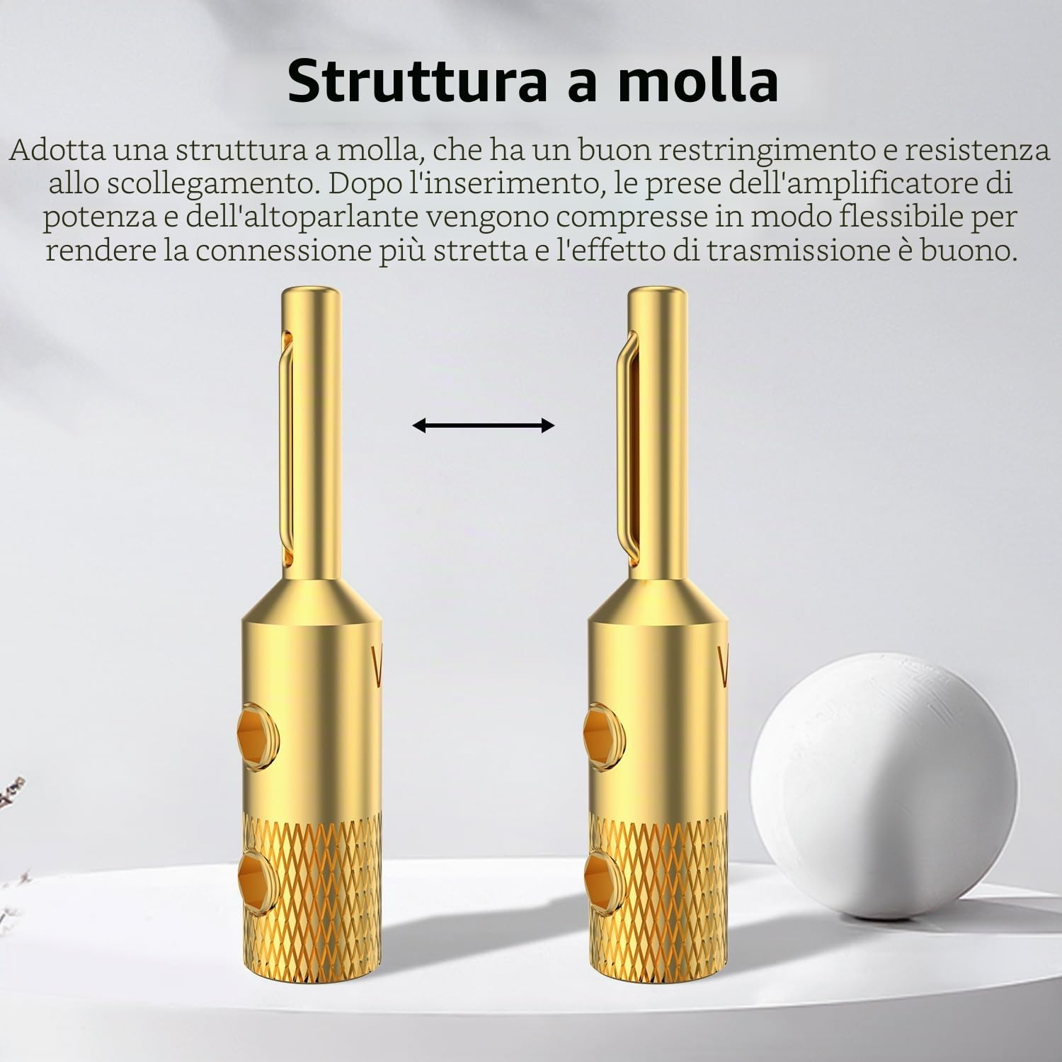 Viborg VB401 - Altoparlante a banana in rame puro di fascia alta per cavo altoparlante (VB401G)