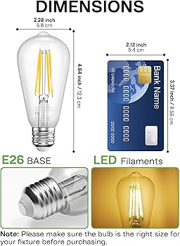 Eastiya Dusk to Dawn Light Bulbs, 6W Equivalent 60W, Soft White